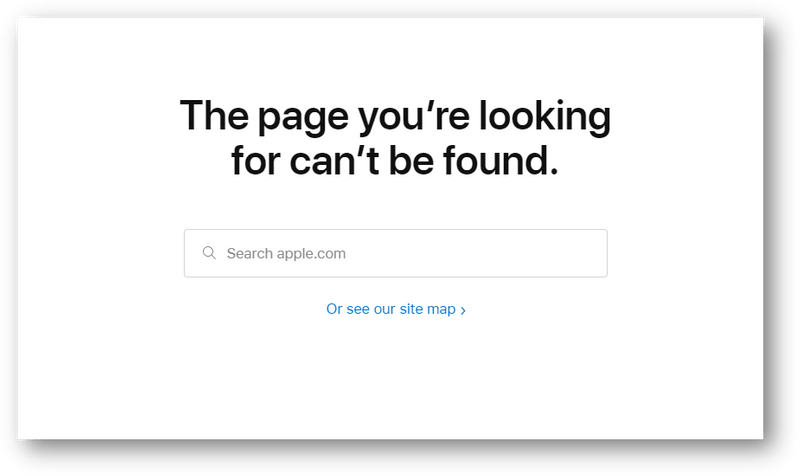 Apple 404 頁面