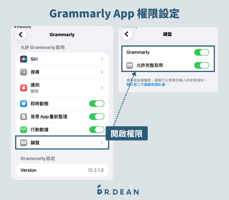 Grammarly 實測評價:寫英文 Email、報告、履歷,誰適合用? 19 Grammarly App 資料取用權限設定