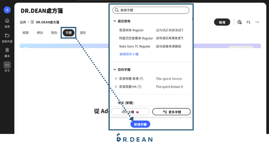 Adobe Express 教學:9 種實用技巧 + 6 大功能介紹(2026) 20 5新增品牌字體