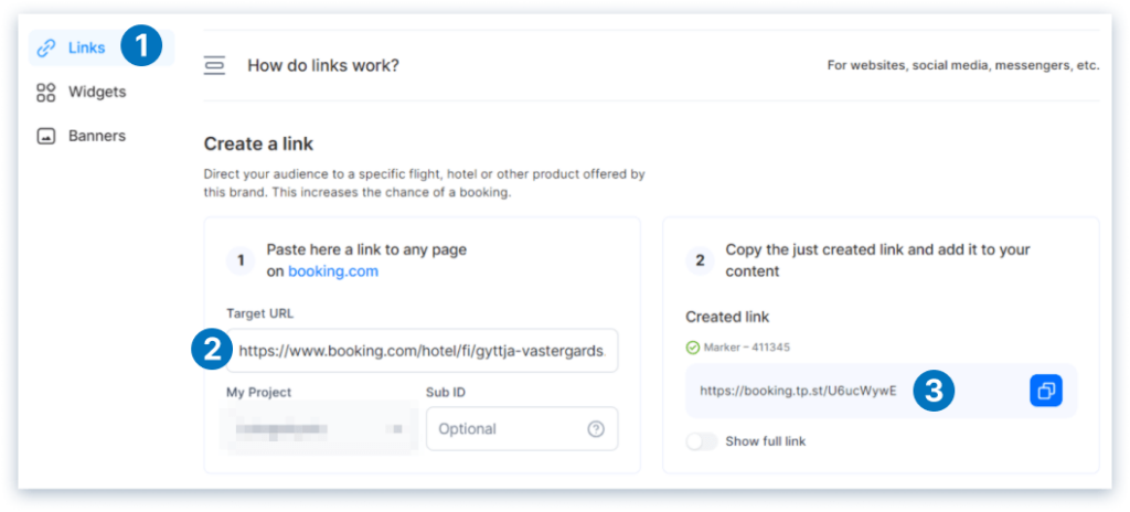 Booking 聯盟行銷教學:住宿再拿獎金回饋,旅遊創作者最愛! 12 複製推廣連結