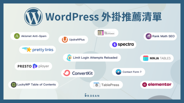 WordPress 外掛推薦清單