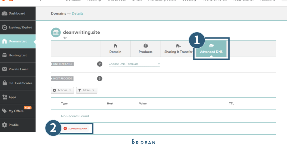 Namecheap 教學:3 步驟購買網域 + 串接主機 (含網域轉移範例) 20 設定網域流程4