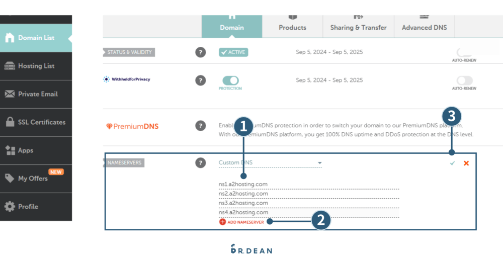 Namecheap 教學:3 步驟購買網域 + 串接主機 (含網域轉移範例) 32 設定網域流程4