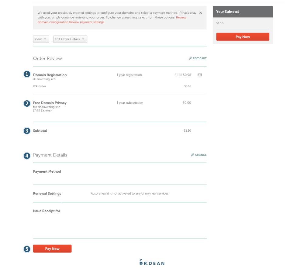 Namecheap 教學:3 步驟購買網域 + 串接主機 (含網域轉移範例) 12 購買網域流程9