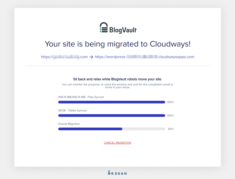 【教學】4 步驟快速從 Bluehost 搬家到 Cloudways 19 cloudways 主機資料轉移