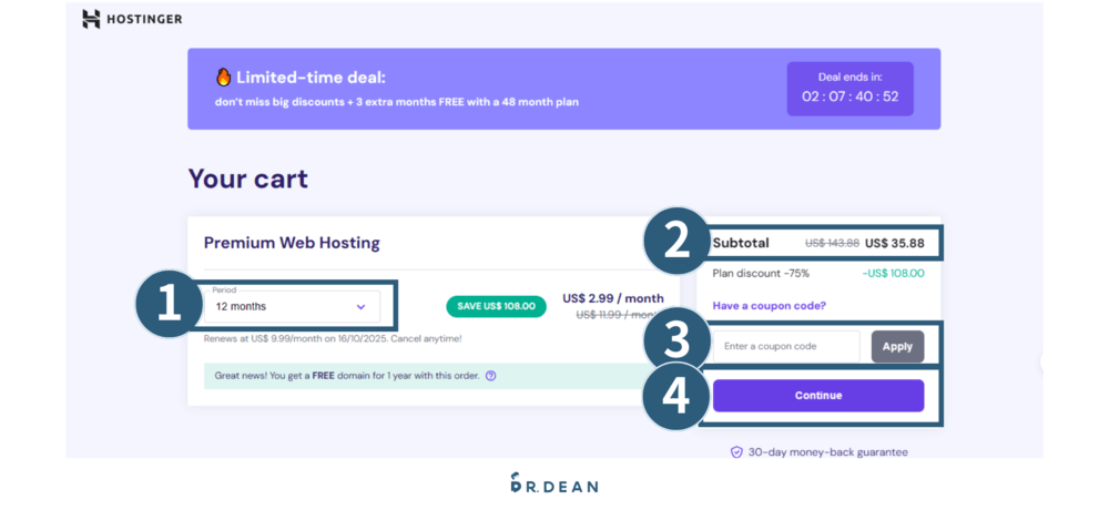 【2026】Hostinger 優缺點評價 + 快速架站教學 11 購買主機3