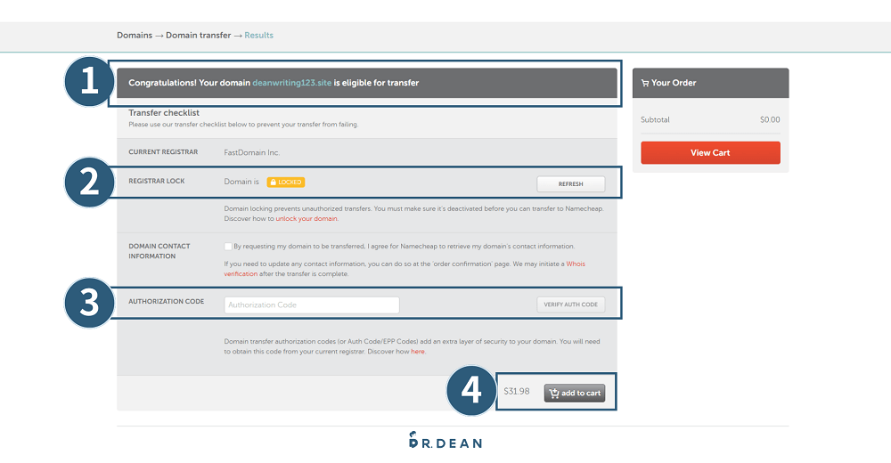 【2026】GoDaddy 教學:3 分鐘買網域 + DNS 串接 + 信箱設定 50 查看網域狀態與確認轉移網域價格