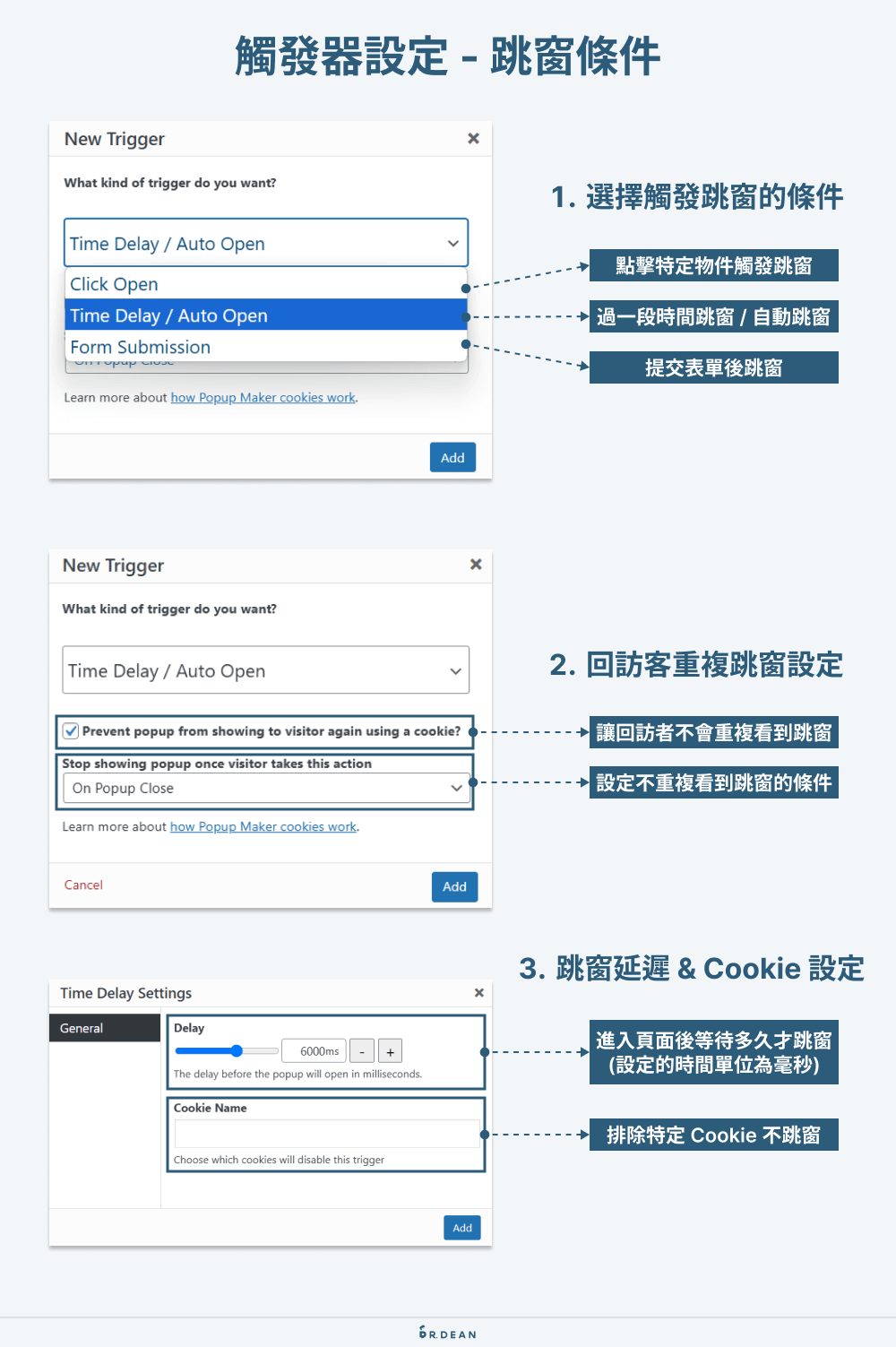 WordPress 跳窗外掛:Popup Maker 提升你的轉換率 (步驟教學) 8 觸發器設定跳窗條件
