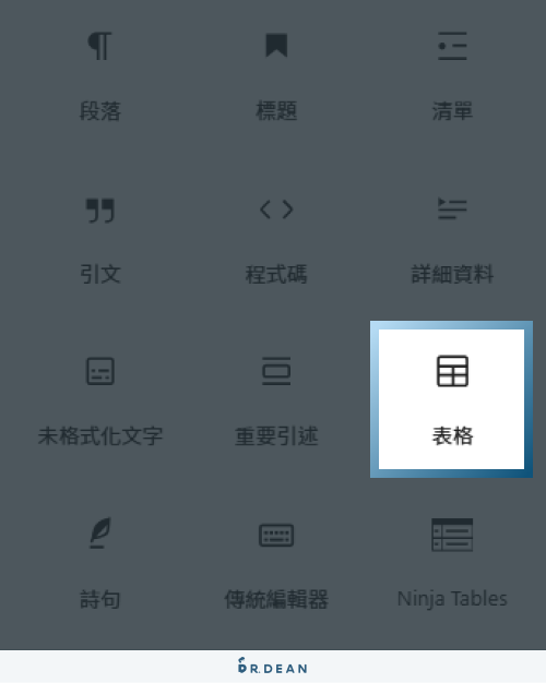 WordPress 區塊編輯器教學:12 個文章排版技巧 (超實用) 9 表格區塊