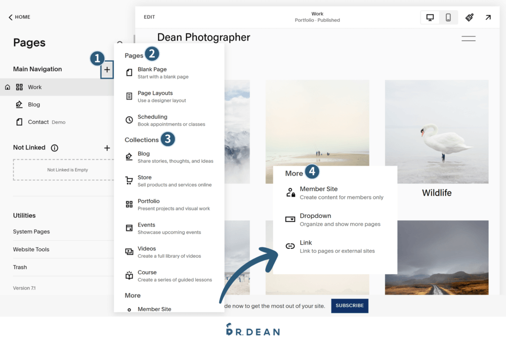 【2026】Squarespace 教學:架站功能 & 費用介紹 18 編輯選單1