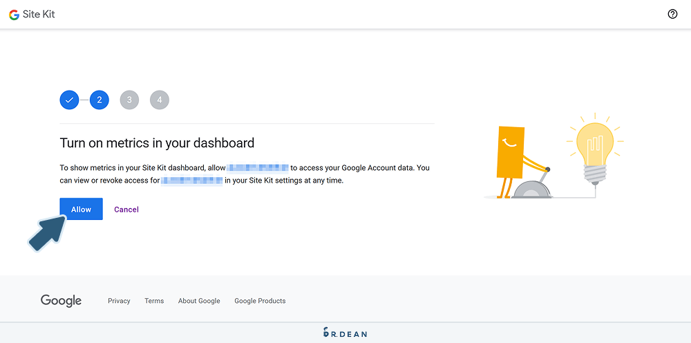 Site Kit by Google 教學:一鍵串接 GA、GSC、GTM (新手必看) 11 允許 Google 帳戶連結網站