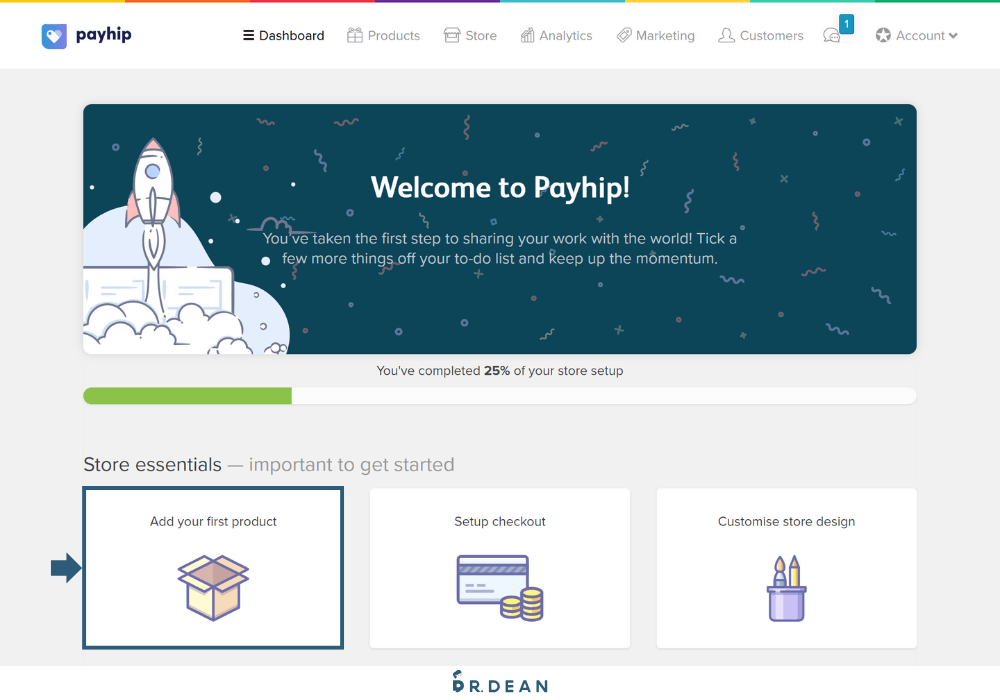 【2026】Payhip 是什麼?3 步驟賣數位商品 (完整圖文教學) 5 新增商品教學第一步操作介面