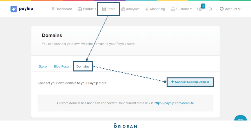 【2026】Payhip 是什麼?3 步驟賣數位商品 (完整圖文教學) 22 設定自訂網域到商店後台頁面
