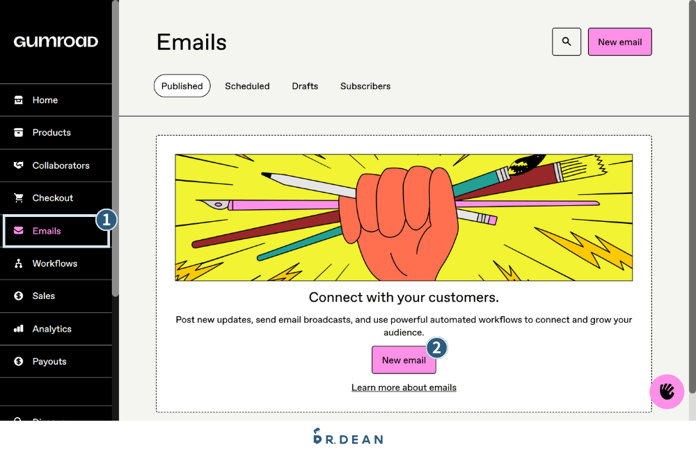 Gumroad 是什麼?零月租開店:上架 + 收款 3 步驟搞定【2026】 26 在電子報編輯器貼上折扣碼並撰寫內容