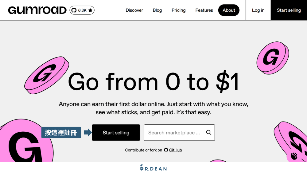 Gumroad 是什麼?零月租開店:上架 + 收款 3 步驟搞定【2026】 2 在 Gumroad 註冊帳號流程頁面