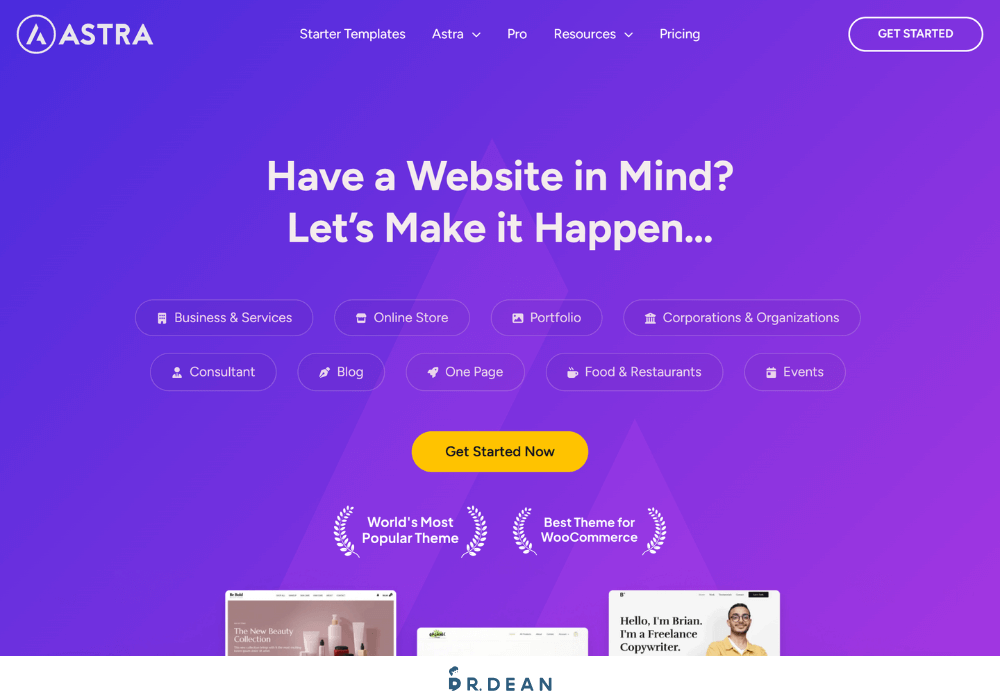 WordPress 佈景主題推薦:架站 8 年,這 10 款最好用【2026】 6 Astra 主題與 Starter Templates 範例首頁展示