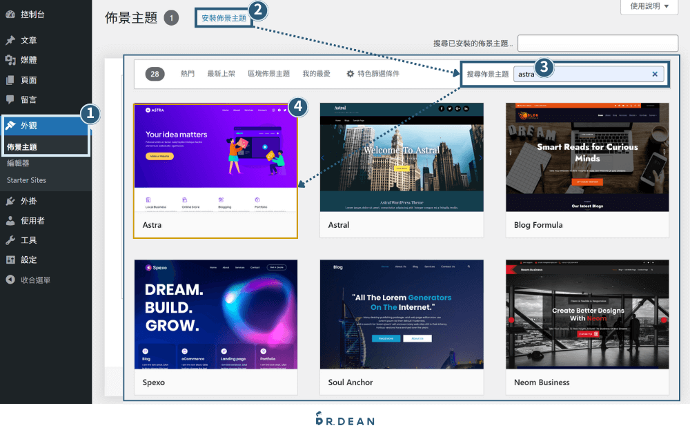 WordPress 佈景主題推薦:架站 8 年,這 10 款最好用【2026】 20 登入後台後顯示的 WordPress 佈景主題管理介面