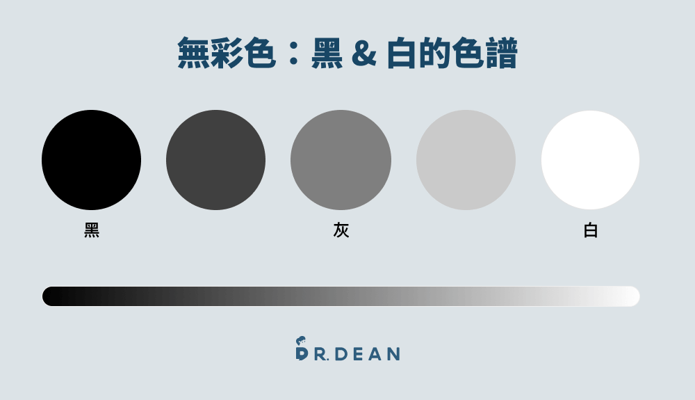 6 大配色技巧全攻略:必學色相環 + 配色網站(含案例分析) 6 無彩色