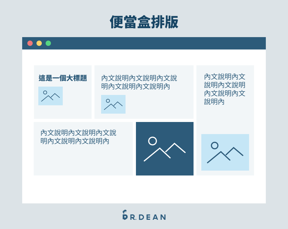 14 種網頁排版技巧:製作頁面必學!更直覺、更有信任感 12 便當盒排版