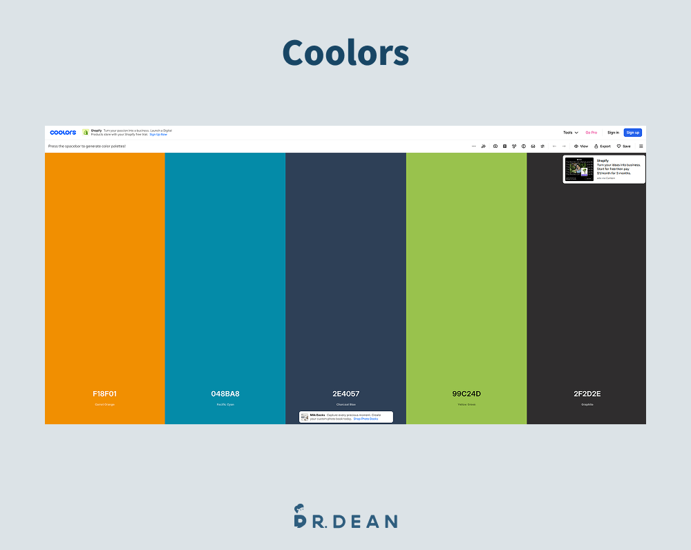 6 大配色技巧全攻略:必學色相環 + 配色網站(含案例分析) 21 Coolors