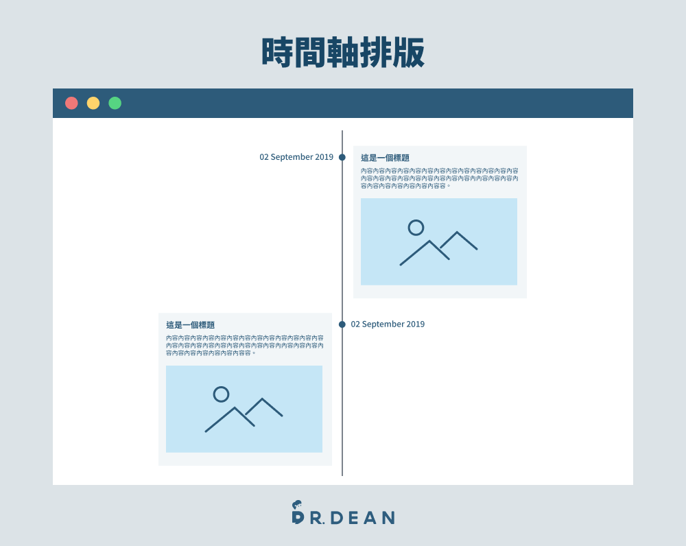 14 種網頁排版技巧:製作頁面必學!更直覺、更有信任感 16 時間軸排版